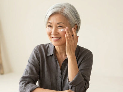Natural botanical ingredients for best eye cream for over 60s - organic beauty editorial image