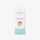 White and pastel blue box for exfoliating mitt, front-facing, white background. image