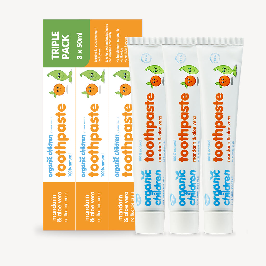 Organic Children Mandarin & Aloe Vera Toothpaste Multipack 3 x 50ml